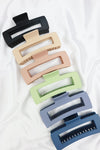 Matte Jumbo Cut Out Rectangle Hair Claws