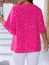 Women&#39;s Polka Dot Print Blouse