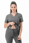 4-Way Stretch 6 Pocket V-Neck Jogger Medical Scrubs