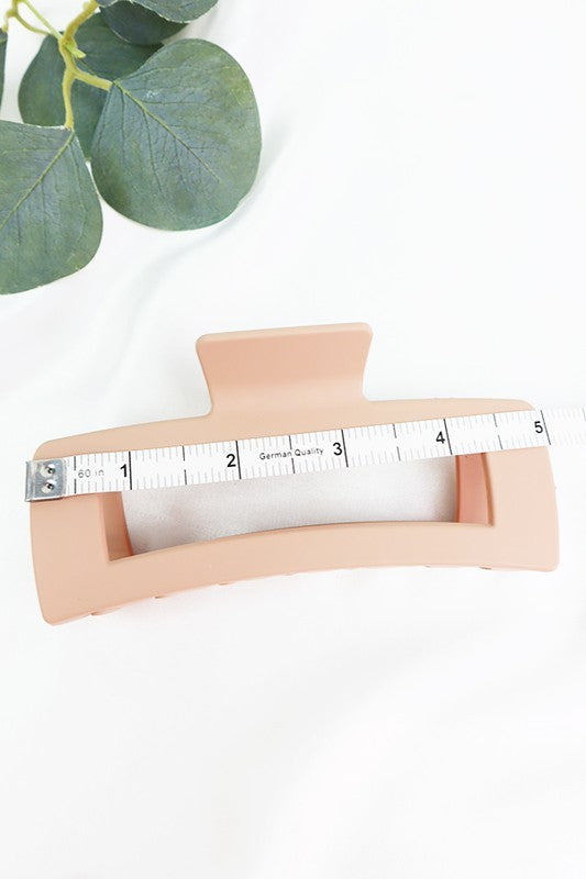 Matte Jumbo Cut Out Rectangle Hair Claws