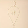 3 pcs Hollow Cross Pendant Alloy Jewelry Set