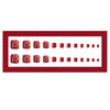 24pcs Sparkling Red Glitter Press On Toenails