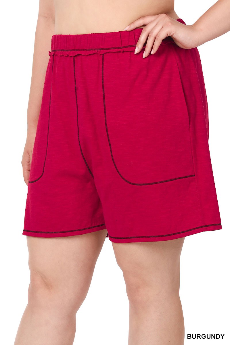 Women's Contrast Stitch Shorts
