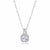 Zircon Square Ruby Rhinestone Pendant Necklace