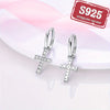 925 Sterling Silver Hypoallergenic Cross Dangle Earrings