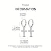 925 Sterling Silver Hypoallergenic Cross Dangle Earrings
