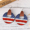 Bohemian Independence Day Geometric Leather Earrings