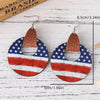 Bohemian Independence Day Geometric Leather Earrings