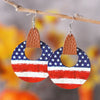 Bohemian Independence Day Geometric Leather Earrings