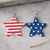 American Flag Red Blue White Striped Sequin Star Dangle Earrings