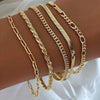 4pcs Stylish Hip Hop Link Chain Bracelet Set