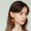 Chic Pumpkin Bow Acrylic Earrings