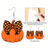 Chic Pumpkin Bow Acrylic Earrings
