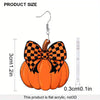 Chic Pumpkin Bow Acrylic Earrings