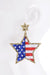 Women's USA Star Glitter Earrings