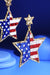 Women's USA Star Glitter Earrings