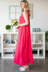 Heimish Women&#39;s Halter Solid Color Woven Maxi Dresses