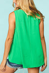 Rousseau Women&#39;s Banded &amp; Tucked Sleeveless Woven Top