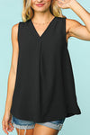 Rousseau Women&#39;s Banded &amp; Tucked Sleeveless Woven Top