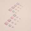 24pcs White French Tip Press On Toenails