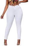 Women&#39;s White Stretch Skinny Jeggings