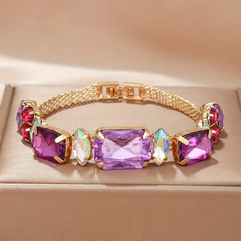 Colorful Synthetic Tennis Bracelet