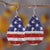 Patriotic American Flag Water Drop Acrylic Dangle Earrings