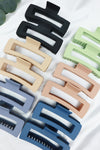 Matte Jumbo Cut Out Rectangle Hair Claws