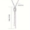 Versatile Sparkling Teardrop Rhinestone Sweater Chain Necklace