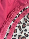 Women&#39;s Leopard Print Crew Neck Short Sleeve Tassel T-Shirt
