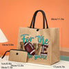 2PCS Rugby Football Print Tote Bag Sets