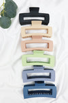 Matte Jumbo Cut Out Rectangle Hair Claws