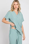 4 Way Stretch 8 Pocket V-Neck Flare Medical Scrubs