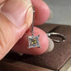 925 Sterling Silver Hypoallergenic Square Zircon Hoop Earrings