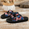 Women&#39;s Flag Pattern Soft Sole Lightweight Slip On Vacation Slides