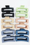 Matte Jumbo Cut Out Rectangle Hair Claws