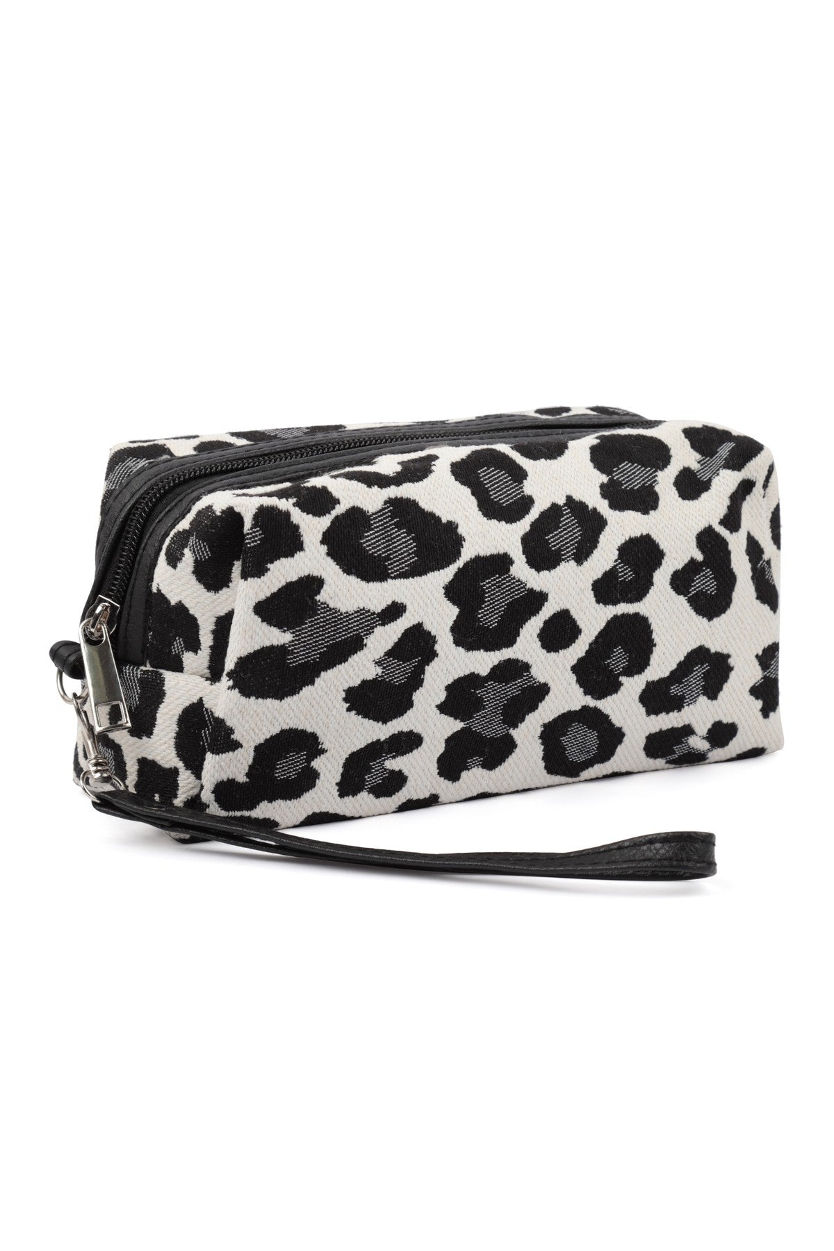 Rectangular Leopard Print Cosmetic Pouch