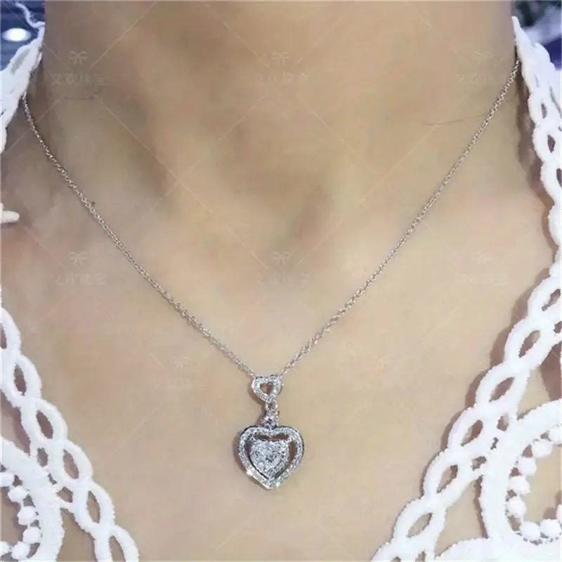 925 Silver Plated Heart Necklace