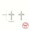 Elegant Hypoallergenic Sterling Silver Cross Stud Earrings