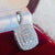 Glitter Square White Zircon Pendant Necklace