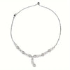 Luxury Iced Out Shiny White Zircon Y-Shaped Tennis Necklace