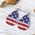 Patriotic American Flag Water Drop Acrylic Dangle Earrings