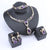 Gold Plated Inlaid Purple Gemstone Jewelry Set