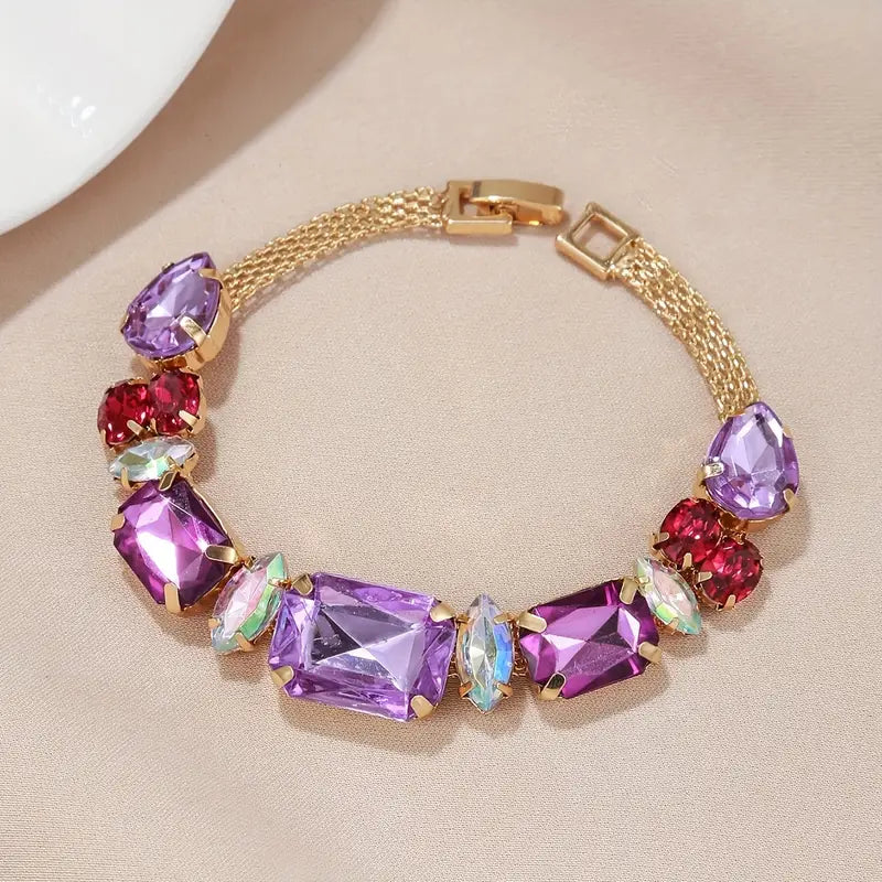 Colorful Synthetic Tennis Bracelet