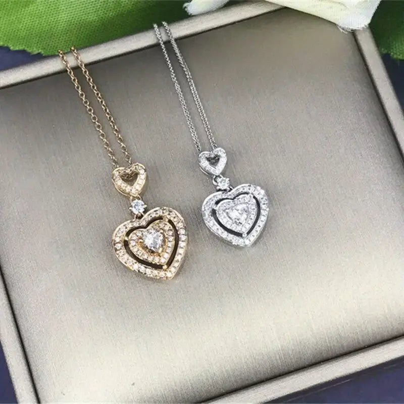 925 Silver Plated Heart Necklace