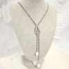 Versatile Sparkling Teardrop Rhinestone Sweater Chain Necklace