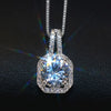 Luxury Female Crystal White Zircon Stone Topaz Necklace