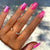 24pcs Glossy Medium Square Aurora Pink Gradient Press On Nails