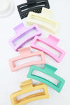 Extra Large Matte Rectangle Hair Claws