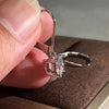 925 Sterling Silver Hypoallergenic Square Zircon Hoop Earrings